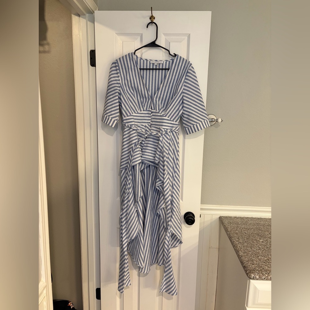 English Factory Striped High Low Statement Top Small - Picture 3 of 8